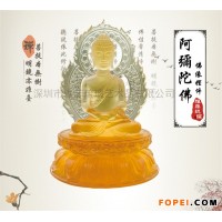 璃佛像 佛教用品 八大守护阿弥陀佛  深圳古法琉璃
