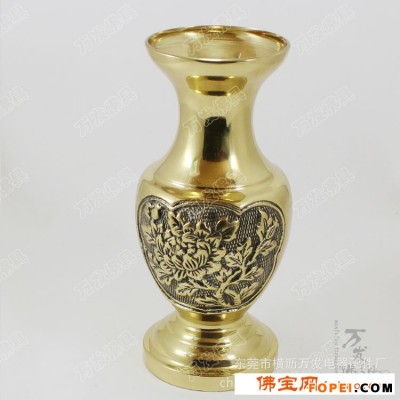 佛具批发 佛具生产 拜神用具 铜工艺品 纯铜花瓶 牡丹花瓶
