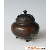 铜香炉 工艺收藏品 生日礼品礼物 (报喜香炉 XL-022)  鸿鑫雕塑